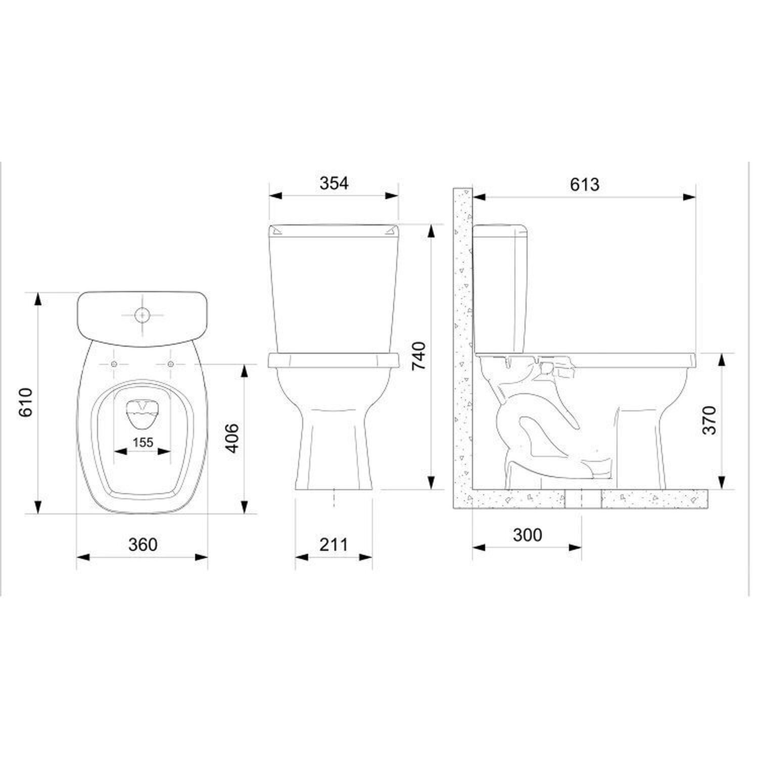 Kit 2 Vaso Sanitários com Caixa Acoplada e Assento Art Incepa - 3