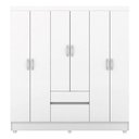 Ver imagem 2 de Guarda Roupa 6 Portas de Solteiro Dublin Branco/rosa