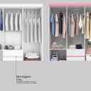 Ver mais imagens de Guarda Roupa 6 Portas de Solteiro Dublin Branco/rosa