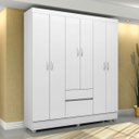 Ver imagem 7 de Guarda Roupa 6 Portas de Solteiro Dublin Branco/rosa
