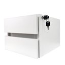 Ver imagem 4 de Escrivaninha Mesa Escritório Diretor em Tamburato com 2 Gavetas