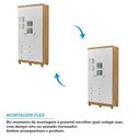 Ver imagem 5 de Guarda-Roupa Bebê 3 Portas 3 Gavetas com Janelas e Pés Mimo 100% MDF Espresso Móveis Branco