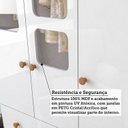 Ver imagem 7 de Guarda-Roupa Bebê 3 Portas 3 Gavetas com Janelas e Pés Mimo 100% MDF Espresso Móveis Branco