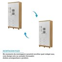Ver imagem 6 de Guarda-Roupa Infantil 91cm 3 Portas 3 Gavetas com Janelas e Pés Mimo 100% MDF Espresso Móveis Branco/Brilho/Amêndoa