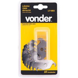 Lamina P/ Estilete Trapezoidal Corte Curvo C/ 10 Pç Cart - 4
