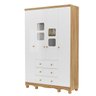 Guarda-Roupa Infantil 122cm 4 Portas 3 Gavetas com Janelas e Pés Mimo 100% MDF Espresso Móveis - 2