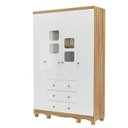 Ver imagem 2 de Guarda-Roupa Infantil 122cm 4 Portas 3 Gavetas com Janelas e Pés Mimo 100% MDF Espresso Móveis