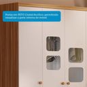 Ver mais imagens de Guarda-Roupa Infantil 122cm 4 Portas 3 Gavetas com Janelas e Pés Mimo 100% MDF Espresso Móveis Branco/Brilho/Amêndoa