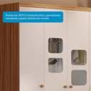 Ver mais imagens de Guarda-Roupa Infantil 122cm 4 Portas 3 Gavetas com Janelas e Pés Mimo 100% MDF Espresso Móveis Branco/Brilho/Amêndoa