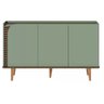 Buffet Aparador Elegance Ripado 3 Portas Pés Mad - 4