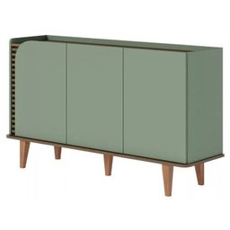Buffet Aparador Elegance Ripado 3 Portas Pés Mad - 5