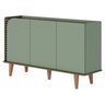 Buffet Aparador Elegance Ripado 3 Portas Pés Mad - 5