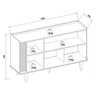 Buffet Aparador Elegance Ripado 3 Portas Pés Mad - 7