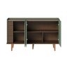 Buffet Aparador Elegance Ripado 3 Portas Pés Mad - 6