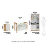 Quarto de Bebê Completo Berço Minicama Guarda-Roupa 3 Portas e Cômoda 100% MDF Nina Espresso Móveis - 4