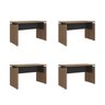 Kit 4 Peças com Escrivaninhas Operacionais Mesa Escritório 1450 Y37 - 2