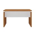 Ver imagem 4 de Conjunto 6 Peças com Escrivaninhas Operacionais em Tamburato Mesa Escritório 1450 100% MDF 145,3cm Freijó e Branco Artany