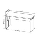Ver mais imagens de Conjunto 6 Peças com Escrivaninhas Operacionais em Tamburato Mesa Escritório 1450 100% MDF 145,3cm Freijó e Branco Artany