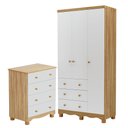 Ver imagem 2 de Quarto Infantil com Guarda-Roupa 3 Portas e Cômoda 4 Gavetas 100% MDF Mimo Espresso Móveis Branco/Br