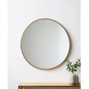 Ver imagem 4 de Espelho Grande Redondo Moldura Metal Decorativo 80x80cm Luxo