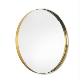 Espelho Grande Redondo Moldura Metal Decorativo 80x80cm Luxo - 3
