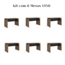Ver imagem 3 de Kit 6 Peças com Escrivaninhas Operacionais em Tamburato Mesa Escritório 1450