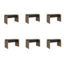 Ver imagem 2 de Kit 6 Peças com Escrivaninhas Operacionais em Tamburato Mesa Escritório 1450