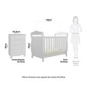 Ver imagem 4 de Quarto de Bebê com Berço Minicama e Cômoda 4 Gavetas 100% MDF Nina Espresso Móveis Branco/Brilho