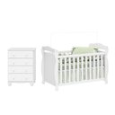 Ver imagem 3 de Quarto de Bebê com Berço Minicama e Cômoda 4 Gavetas 100% MDF Nina Espresso Móveis Branco/Brilho