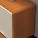 Ver imagem 4 de Aparador Buffet 4 Portas com LED Arcus 218 cm Orgânico - Cedro e Off White