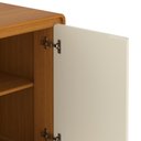 Ver imagem 6 de Aparador Buffet 4 Portas com LED Arcus 218 cm Orgânico - Cedro e Off White
