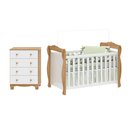 Ver imagem 3 de Quarto de Bebê com Berço Minicama e Cômoda 4 Gavetas 100% MDF Nina Espresso Móveis Branco/Brilho/Amêndoa