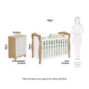 Ver imagem 4 de Quarto de Bebê com Berço Minicama e Cômoda 4 Gavetas 100% MDF Nina Espresso Móveis Branco/Brilho/Amêndoa