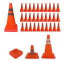 Ver imagem 4 de Cone Sinalizaçao Retratil Kit 30 Uni Flexivel Estrada Rodovia Dobravel Alerta Obra Segurança Emergen