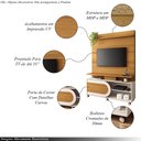 Ver imagem 3 de Home Theater Órbis com Rodízios Tv até 55 Polegadas em Cinamomo/off White G26 - Hb Móveis