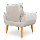 Ver imagem 4 de Kit 2 Poltronas Opala Decorativa Luxo Linho Bege Sky Mobile