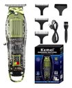 Ver imagem 3 de Máquina de Corte Kit Barbeiro 3 em 1 Camuflado Transparente sem Fio Profissional Kemei Km-2379