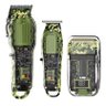 Máquina de Corte Kit Barbeiro 3 em 1 Camuflado Transparente sem Fio Profissional Kemei Km-2379 - 1