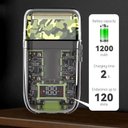 Ver imagem 5 de Máquina de Corte Kit Barbeiro 3 em 1 Camuflado Transparente sem Fio Profissional Kemei Km-2379