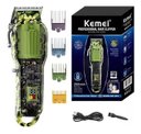 Ver imagem 2 de Máquina de Corte Kit Barbeiro 3 em 1 Camuflado Transparente sem Fio Profissional Kemei Km-2379