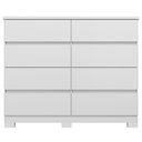 Ver imagem 6 de Cômoda Quarto 136cm 8 Gavetas Morin Branco S01 - Mpozenato