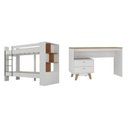Ver imagem 2 de Quarto Juvenil Completo Zest com Beliche e Escrivaninha 2 Gavetas