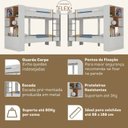 Ver imagem 7 de Conjunto de Quarto Juvenil com Beliche e Escrivaninha 2 Gavetas Zest Yescasa Branco/Nogal