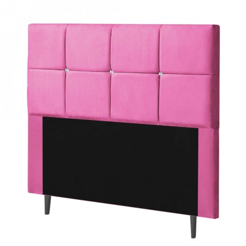 Cabeceira Estofada Poliana 160CM Queen Strass Courino Pink - D A DECOR