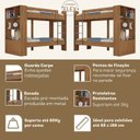 Ver imagem 7 de Quarto Juvenil Completo Zest com Beliche e Escrivaninha 2 Gavetas Yescasa Marrom/Nogal