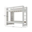 Ver imagem 6 de Conjunto Quarto Juvenil Completo Nexis com Beliche e Escrivaninha em L 2 Portas Yescasa Branco/Nogal
