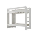 Ver imagem 3 de Conjunto Quarto Juvenil Completo Nexis com Beliche e Escrivaninha em L 2 Portas Yescasa Branco/Nogal