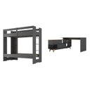 Ver imagem 2 de Quarto Juvenil Completo Nexis com Beliche e Escrivaninha em L 2 Portas