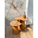 Ver imagem 7 de Mesas Laterais Organicas Bean 51cm,41cm em Freijo