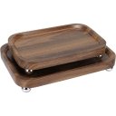 Ver imagem 1 de Kit 2 Bandeja Retangular Home&co Mdf Natural
